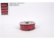 NASTRO 2.5X270CM GLITTER C/PAILLETT BORDEAUX