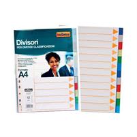 SEPARATORI 12 TASTI COLORATI 21X29,7 ppl