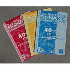 RICAMBI AD ANELLI A4 40FG 80GR 4MM RINFORZATI COLORATI (R.GI.AZ)