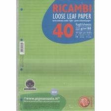 RICAMBI AD ANELLI A4 VERDI QUAXIMA 40ff 1R
