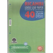 RICAMBI AD ANELLI A4 VERDI QUAXIMA 40ff 4MM