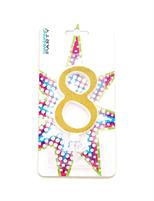 CANDELINA COMPLEANNO ORO GLITTER NUMERO 8
