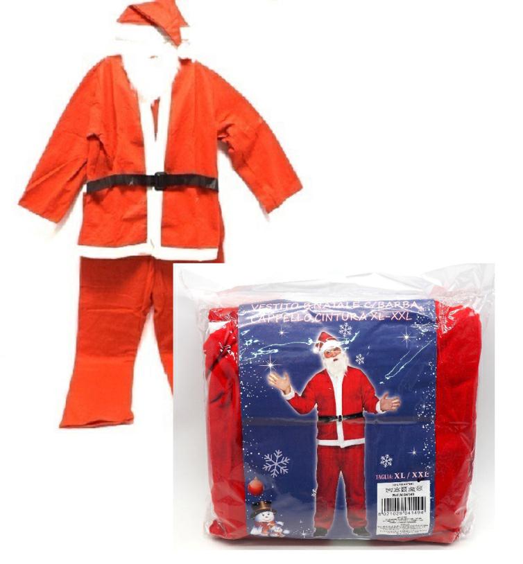ABBIGLIAMENTO VESTITO B.NATALE C/BARBA,CAPPELLO,CINTURA XL-XXL