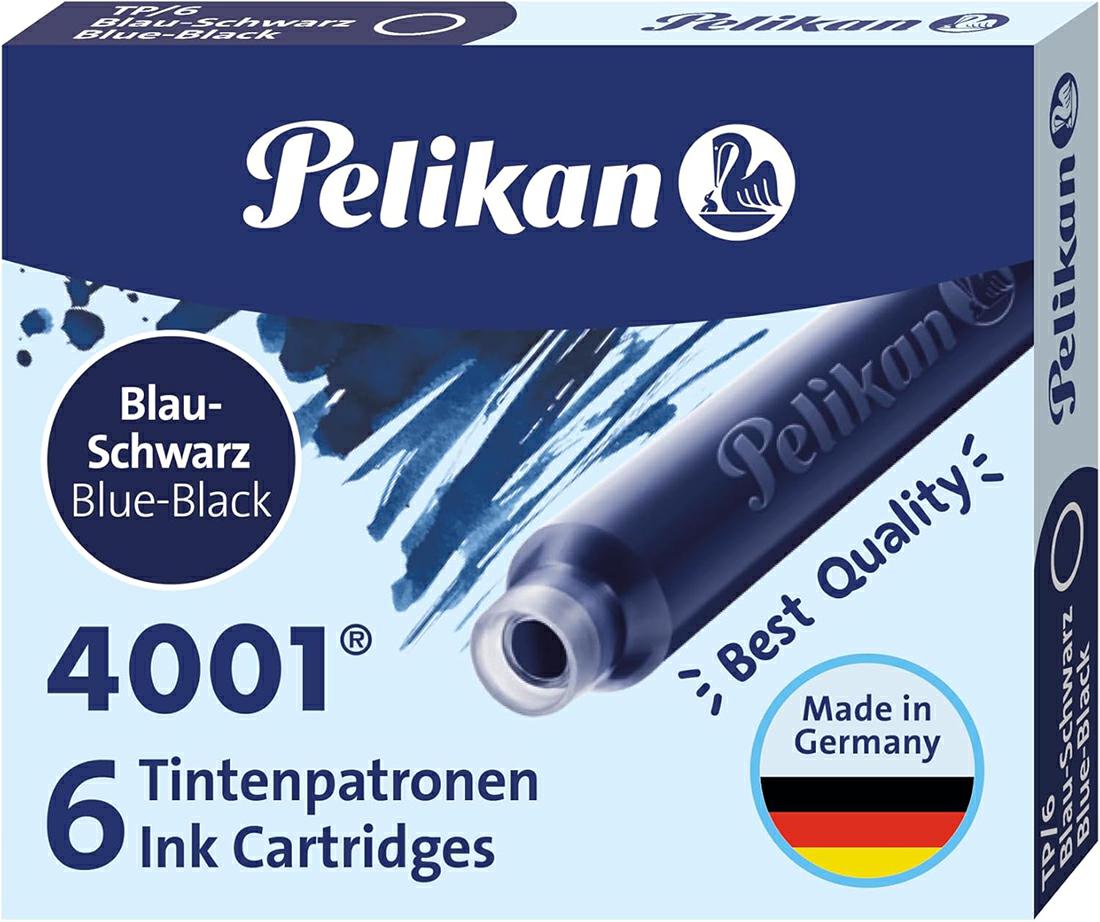 CARTUCCE STILOGRAFICHE PELIKAN 4001 X 6-BLUE