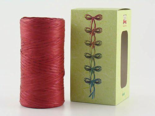 RAFFIA SINTETICA OPACA 200 MT ROSSA (15)