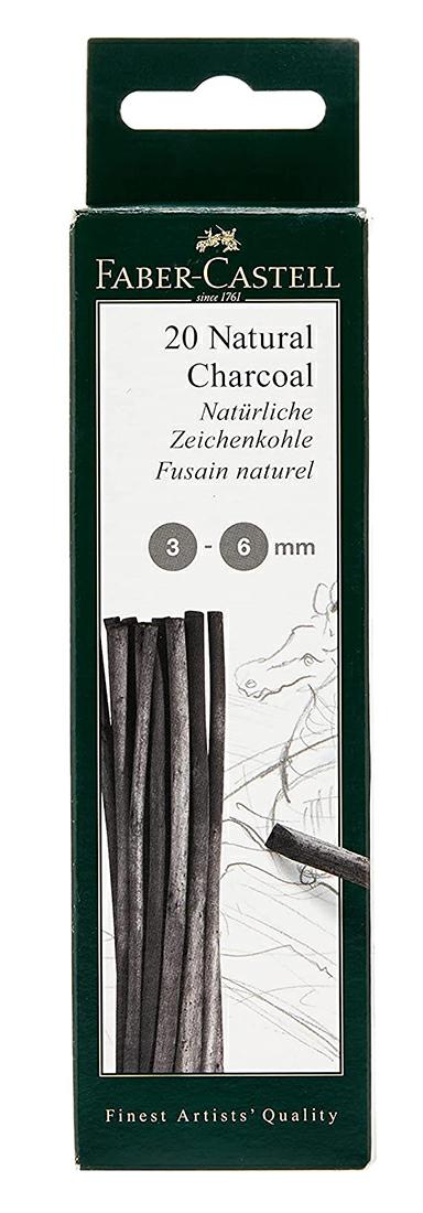FABER-CASTELL AST.20 CARBONCINI NATURALI 3-6 MM