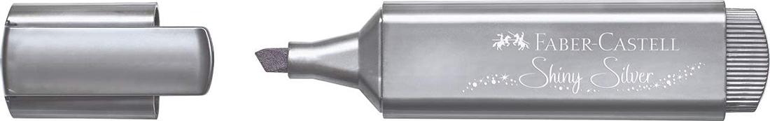 FABER-CASTELL EVIDENZIATORE TEXTLINER 1546 METALLIC, ARGENTO