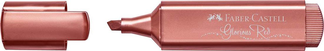FABER-CASTELL EVIDENZIATORE TEXTLINER 1546 METALLIC, ROSSO