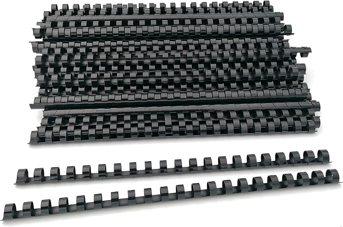 DORSINI SPIRALE TONDO MM12 X 100 PEZZI NERO
