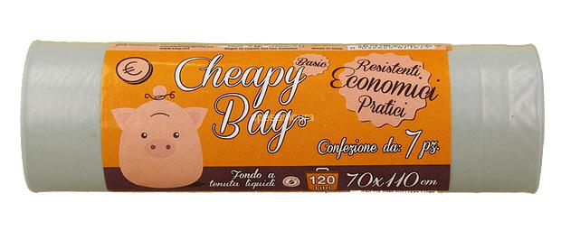 BUSTE IMMONDIZIA CHEAPY R.D.70X110cm da 7pz TRASPARENTE