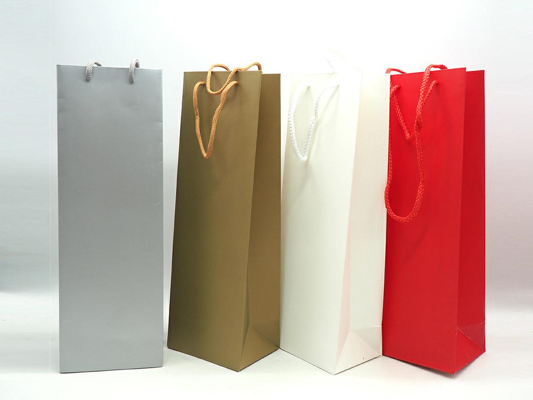 BUSTA REGALO BOTTIGLIA H. 36X12X9CM. 4ASSORTIMENTI