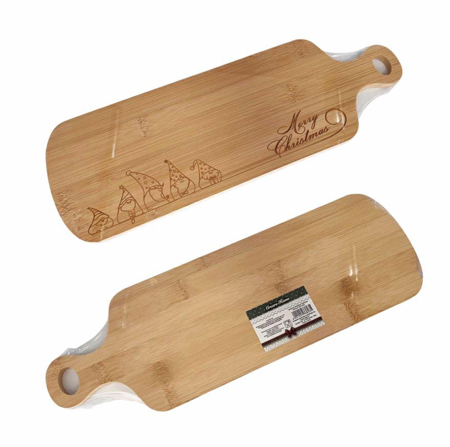 CUCINA TAGLIERE BAMBOO DISEGNO NATALE 13X39CM.