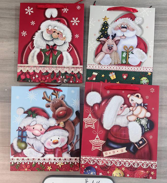 BUSTA REGALO CORDINO NATALIZIA H.42X30X12CM.