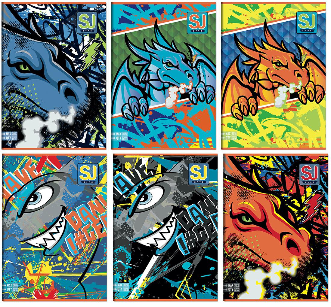 SEVEN SJ GANG BOY ANIMALI  MAXI QUADERNI A4 100 GR. 24FF RIG.5MM