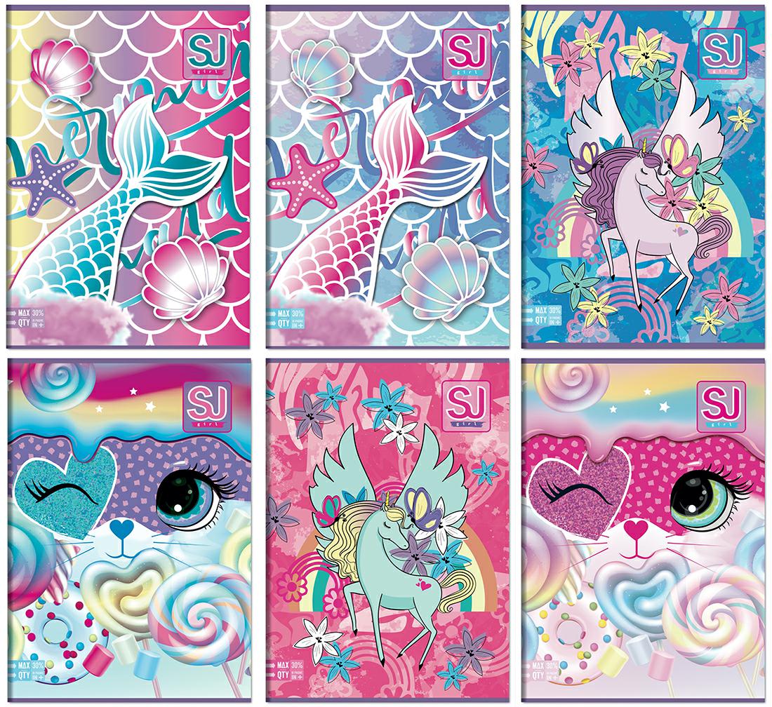 SEVEN SJ GIRL ANIMALI  MAXI QUADERNI A4 100 GR. 24FF RIG.Q