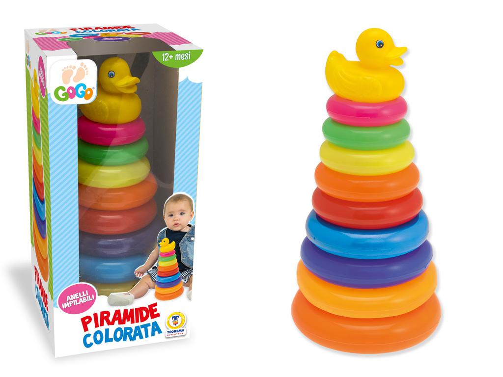 GOGO - PIRAMIDE AD ANELLI COLORATA