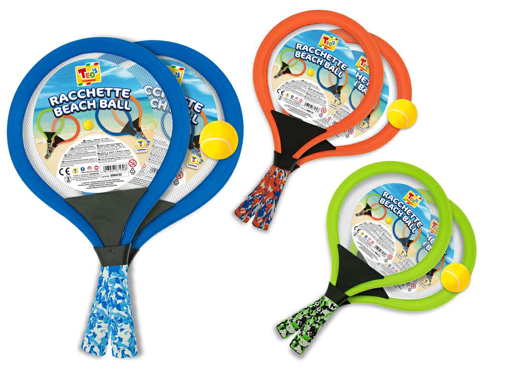 RACCHETTE BEACH BALL CON PALLINA 3 COL
