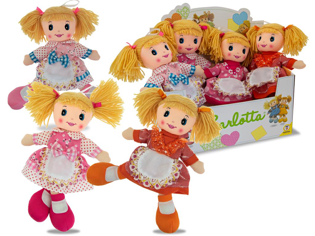 CARLOTTA - BAMBOLA IN PEZZA CON GREMBIULI RICAMO