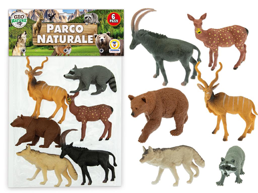 GEO NATURE - ANIMALI PARCO NATURALE RIGIDI 6 PZ