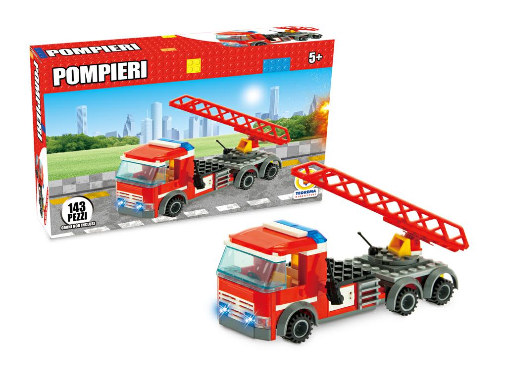 COSTRUZIONI CLICK CLACK POMPIERI 143PZ