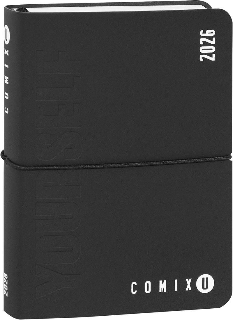 AGENDA COMIX U YOUR SELF 16 MESI DAY MINI ALL BLACK WHITE