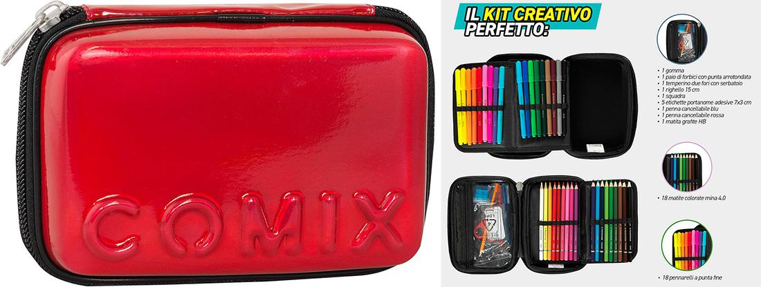 ASTUCCIO CORREDO MAXI ZIP COMIX CLASSIC ROSSO