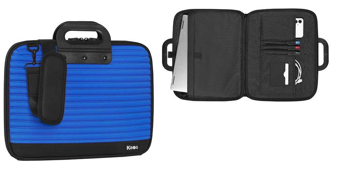 CARTELLA PORTA PC RIGIDA EMB. BLUE KAOS POP