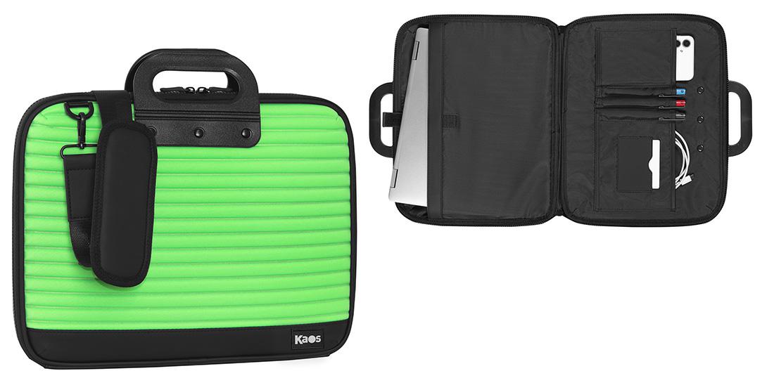 CARTELLA PORTA PC RIGIDA EMB. GREEN KAOS POP