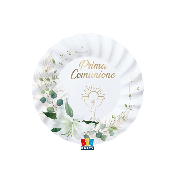 COMUNIONE PIATTI CM.18 X 8 PEZZI LILY