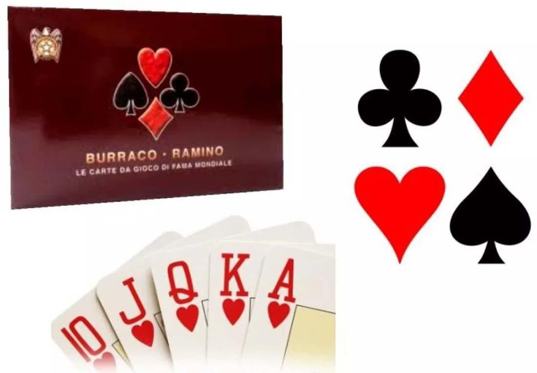 CARTE DA GIOCO RAMINO/BURRACO 2 MAZZI