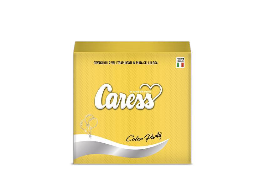 FESTAIOLI GIALLO TOVAGLIOLI 33X33 2V X 25 PEZZI -CARESS