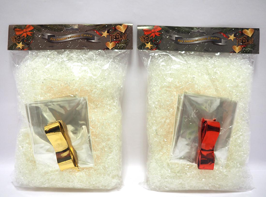 SET PAGLIA 200GR PER CONFEZIONI CON FOGLIO 100X130CM/NASTRO 3,1X