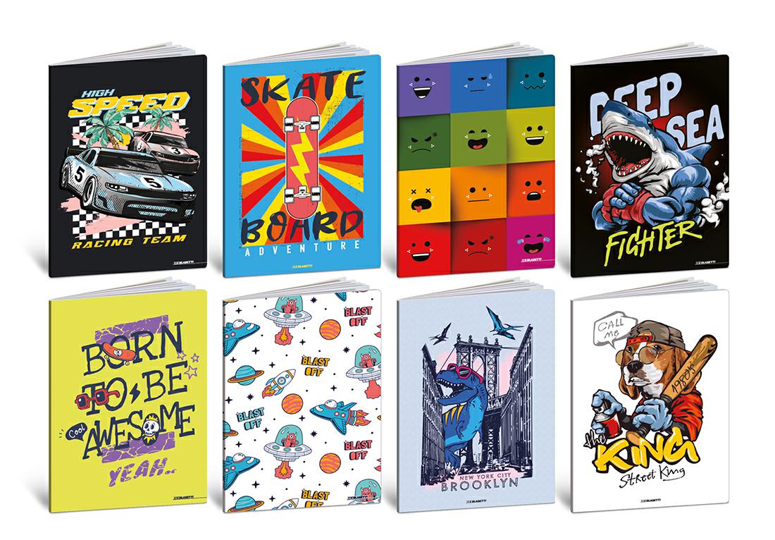 MAXI QUADERNI A4 20FF+1 GR.80 UV KID BOY CF.10 PEZZI RIG.Q