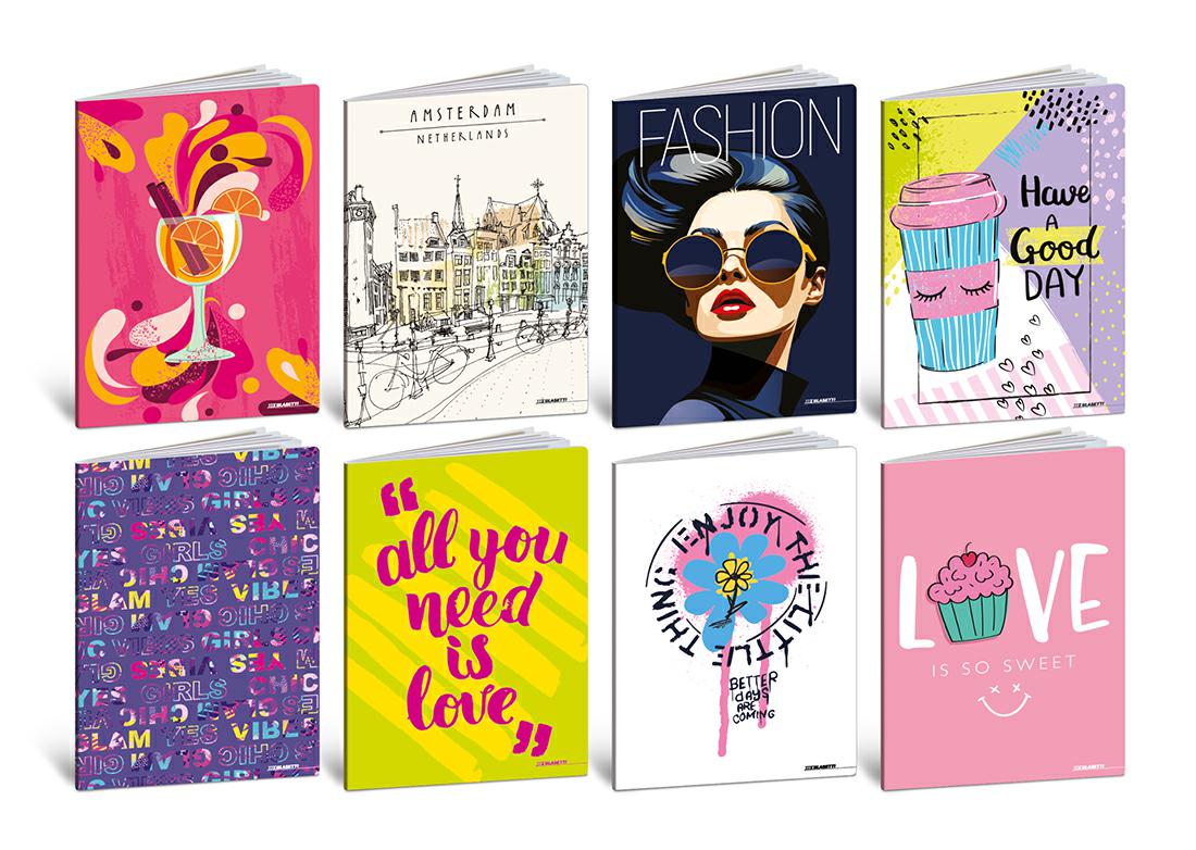 MAXI QUADERNI A4 20FF+1 GR.80 UV TEEN GIRL CF.10 PEZZI RIG.Q