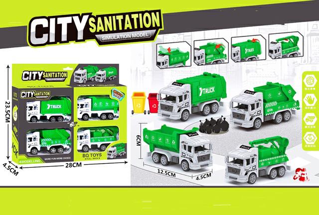 SET 4 CAMION DIFFERENZIATA CITY SANITATION (28X23.5)
