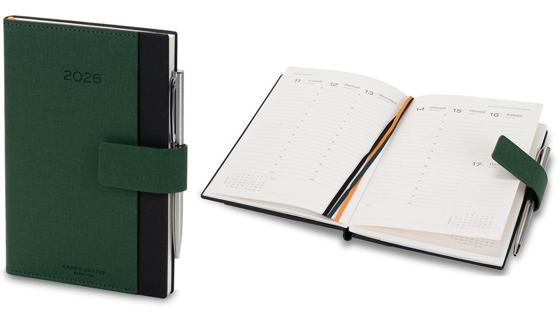 CAMPO MARZIO AGENDA SETTIMANALE 12X18 CON PENNA PINE