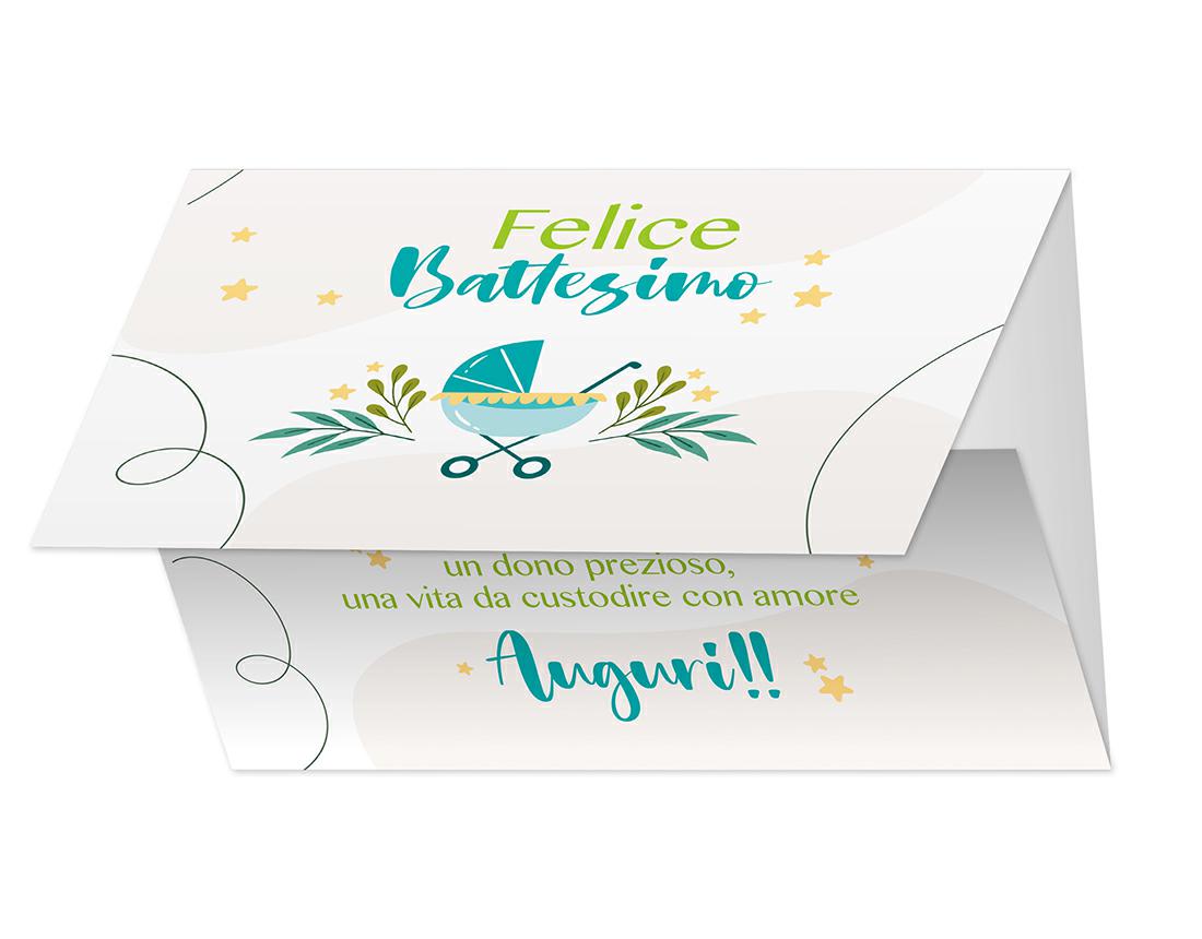 BIGLIETTINI BATTESIMO 11,5X16 PORTASOLDI -LINEA MILLEFORME