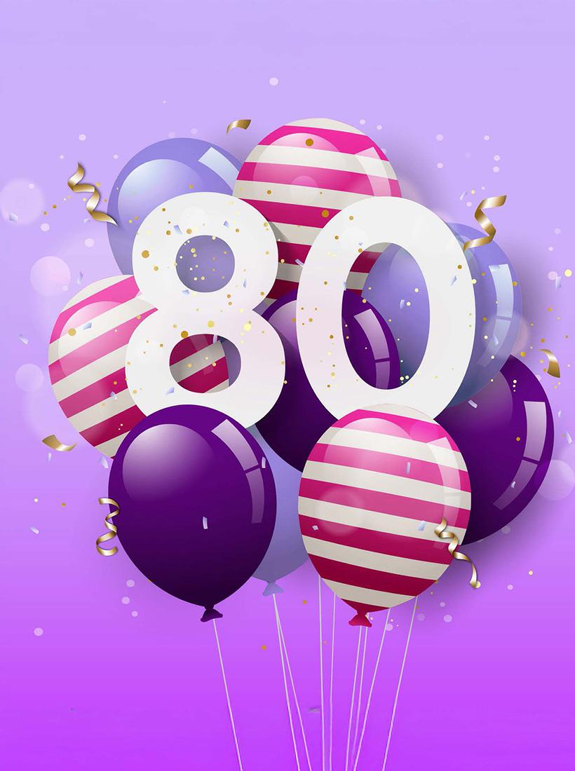 BIGLIETTINI 80 ANNI 11,5X16-LINEA MILLEFORME