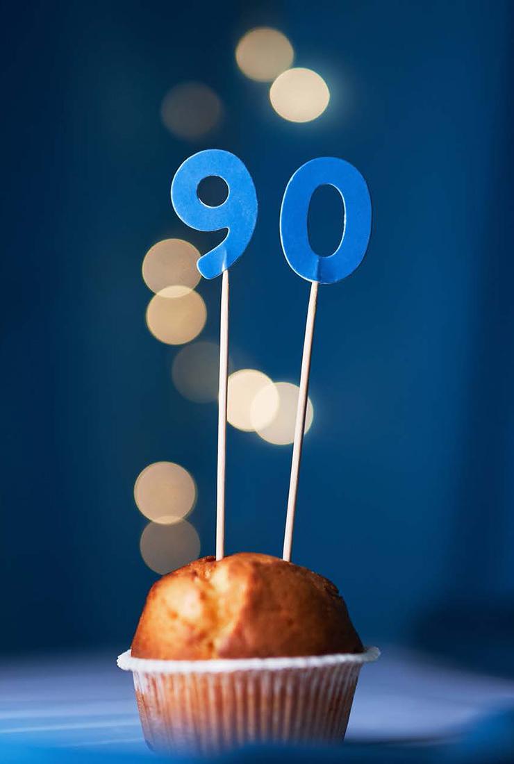 BIGLIETTINI 90 ANNI 11,5X16-LINEA MILLEFORME