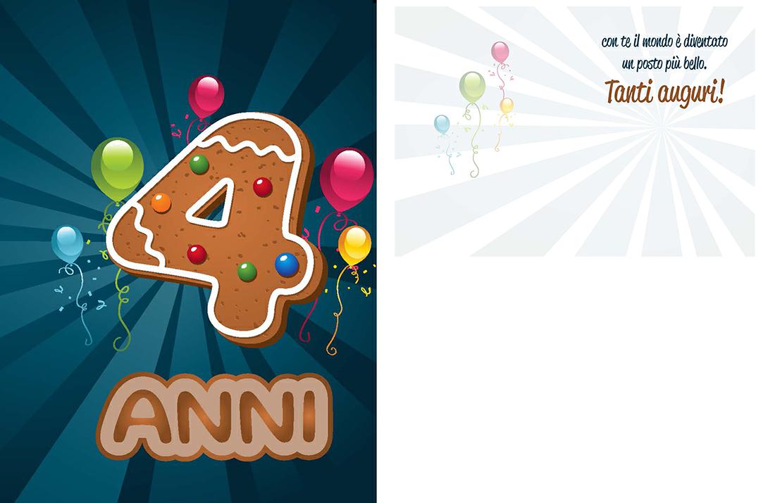 BIGLIETTINI 4 ANNI 11,5X16-LINEA MILLEFORME