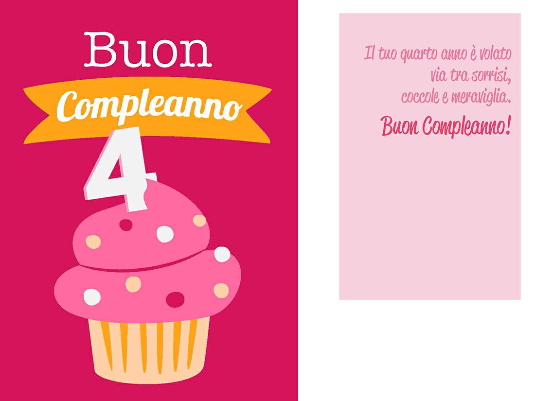 BIGLIETTINI 4 ANNI 11,5X16-LINEA MILLEFORME