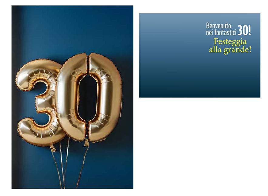 BIGLIETTINI 30 ANNI 11,5X16-LINEA MILLEFORME