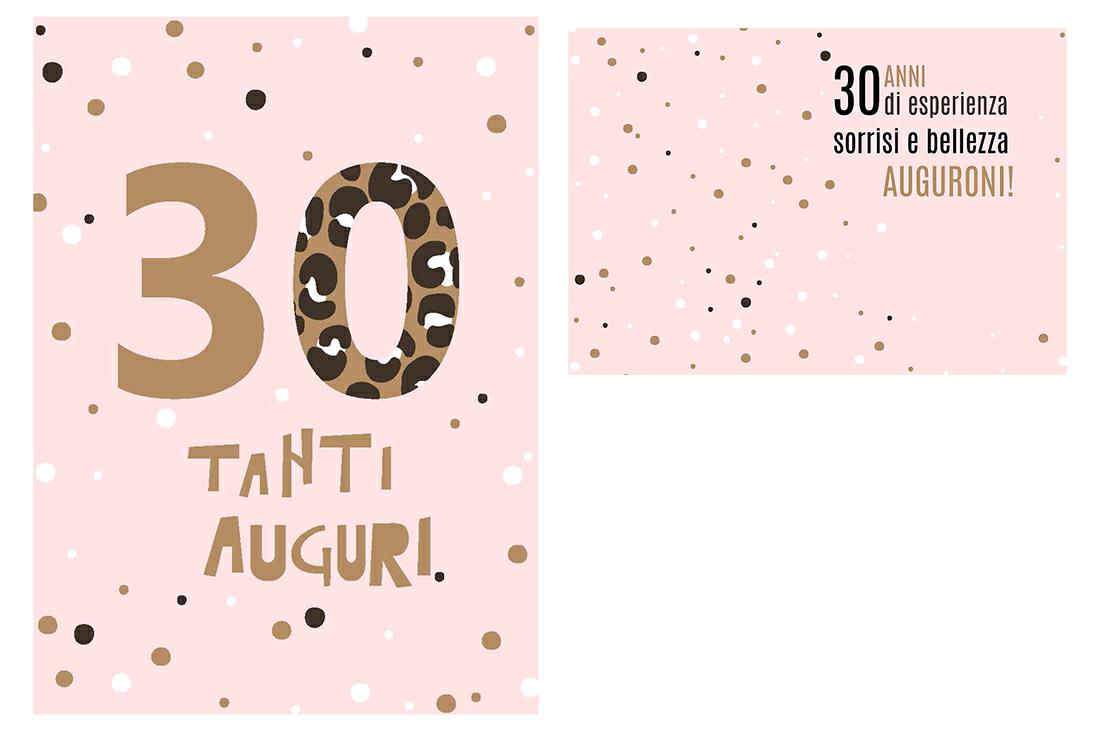 BIGLIETTINI 30 ANNI 11,5X16-LINEA MILLEFORME