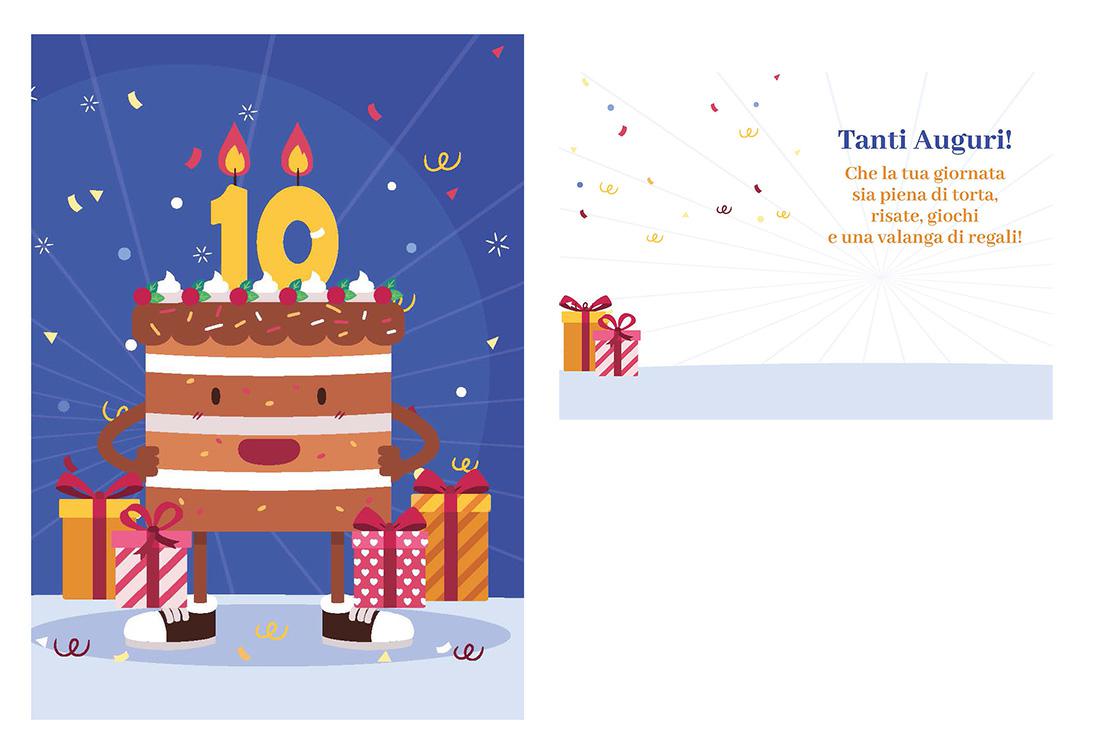 BIGLIETTINI 10 ANNI 11,5X16-LINEA MILLEFORME