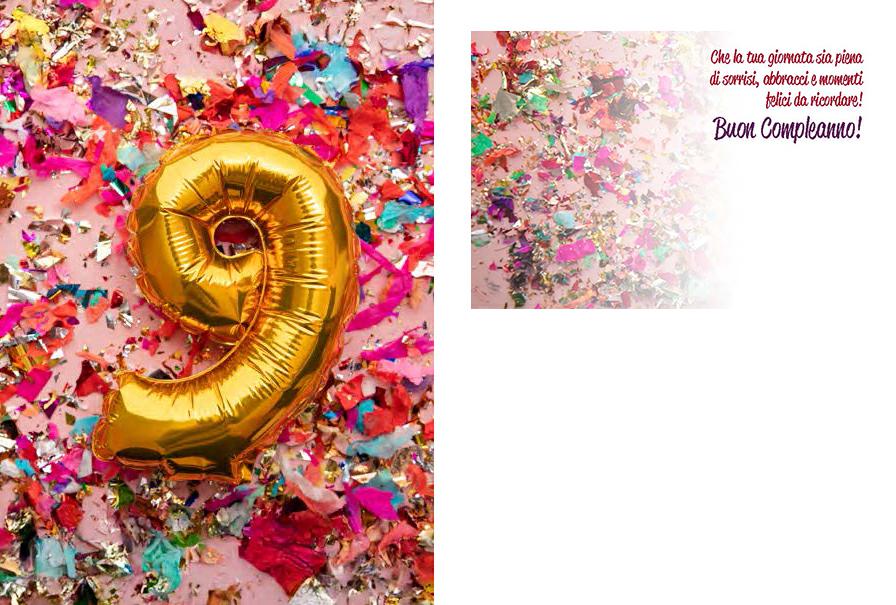 BIGLIETTINI 9 ANNI 11,5X16-LINEA MILLEFORME