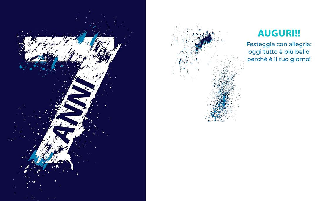 BIGLIETTINI 7 ANNI 11,5X16-LINEA MILLEFORME