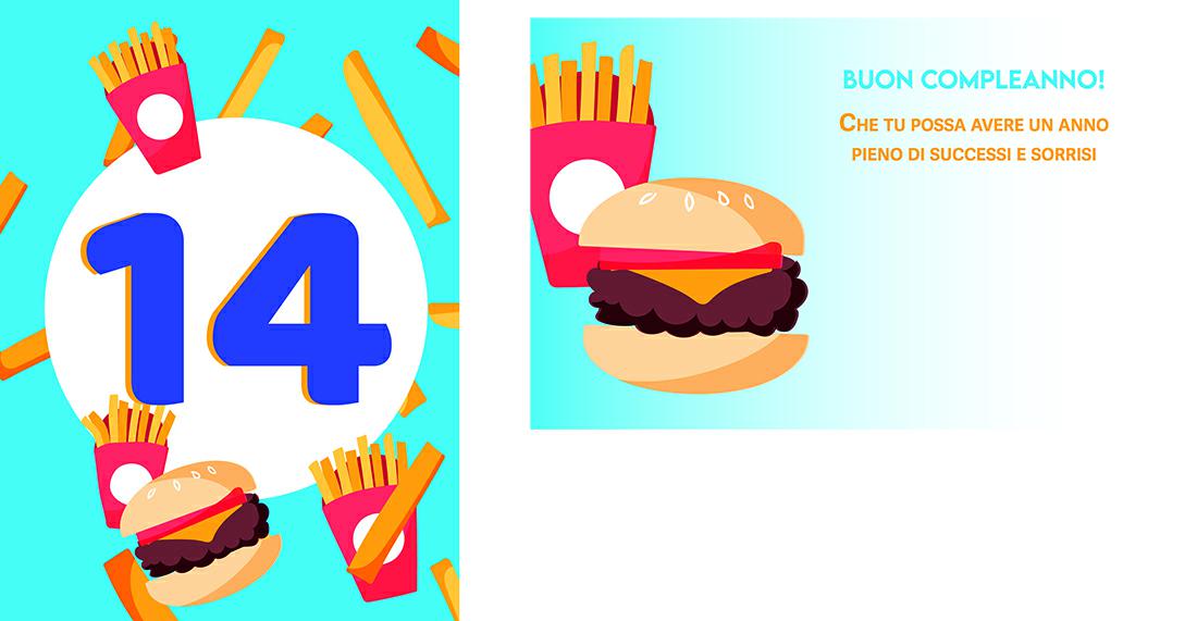 BIGLIETTINI 14 ANNI 11,5X16 -LINEA MILLEFORME