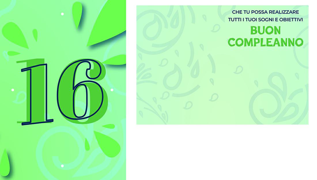 BIGLIETTINI 16 ANNI 11,5X16 -LINEA MILLEFORME