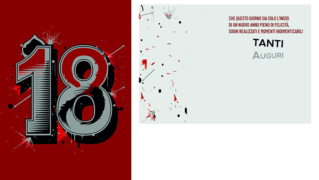 BIGLIETTINI 18 ANNI 11,5X16 -LINEA MILLEFORME