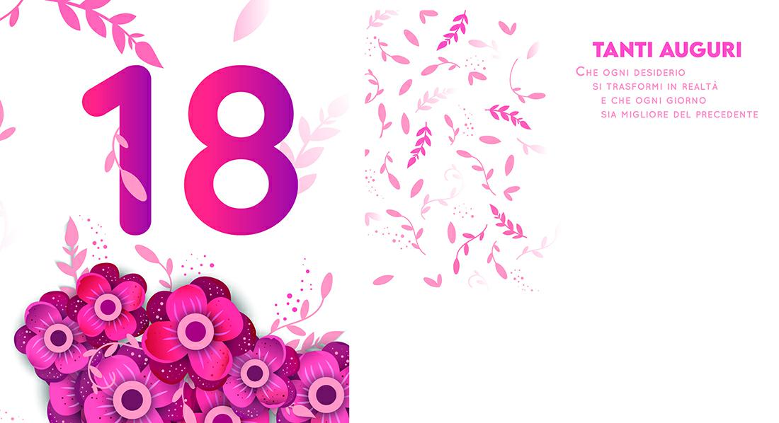 BIGLIETTINI 18 ANNI 11,5X16 -LINEA MILLEFORME